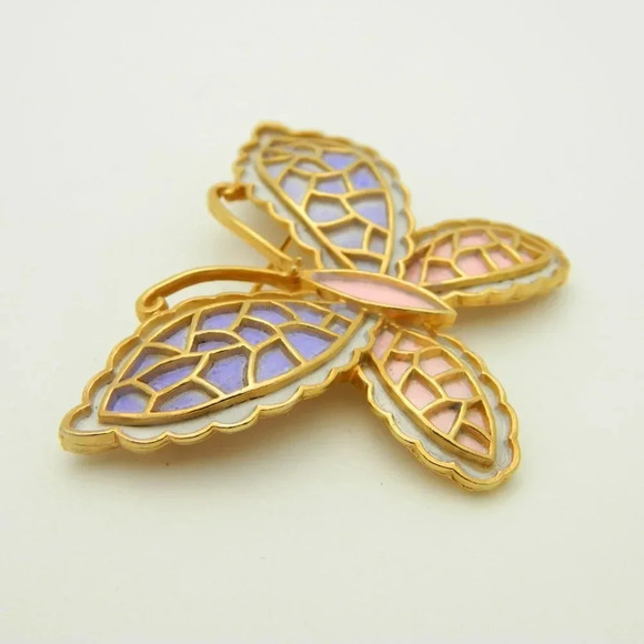 JJ Pastel Enamel Butterfly Pin - Picture 2 of 4